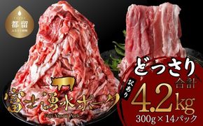 訳あり！富士湧水ポークの切り落とし4.2kg　DM001_01