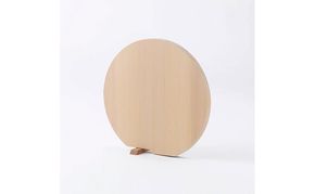 青森ひばの丸まな板 スタンド付き M 木製 青森ひば 青森ヒバ 木工品 卓上 国産 キッチン用品 調理器具 アウトドア キャンプ カットボード カッティングボード 梅沢木材工芸社