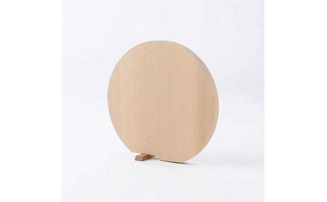 青森ひばの丸まな板 スタンド付き M 木製 青森ひば 青森ヒバ 木工品 卓上 国産 キッチン用品 調理器具 アウトドア キャンプ カットボード カッティングボード 梅沢木材工芸社