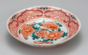 九谷焼 7号鉢・赤絵 a01 インテリア 工芸品 装飾品 