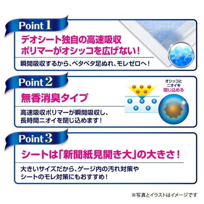 デオシート しっかり 超吸収 無香 消臭 タイプ スーパーワイド 23枚×2 ペットシーツ ペットシート トイレ 犬 犬用トイレ ペット 清潔 ユニ・チャーム 愛犬用 ペット用品