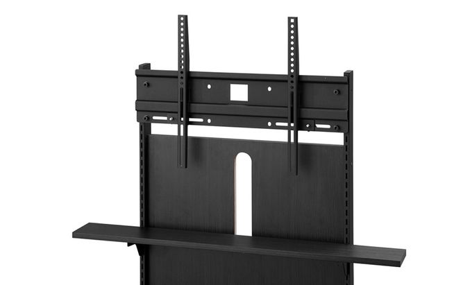 テレビ台 スタンドテレビ台 UTS-900R-BO ブラックオーク テレビスタンド ハイタイプ おしゃれ アイリスオーヤマ テレビ台 壁掛け風 テレビ台 木目調 テレビボード スタンドテレビ台 省スペース スリム 高さ調節 自立 新生活 65型 65インチ 75型