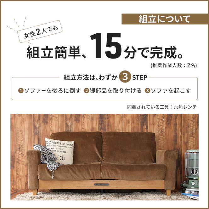 Rasic LP Sofa BR（ブラウン） 木製 インテリア おしゃれ ソファ 家具 市場家具
