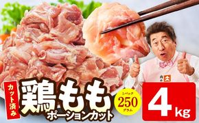 mrz0498 【カット済み】国産 鶏肉もも 4kg【スピード発送 氷温熟成×極味付け 小分け とり もも 簡単調理 唐揚げ 親子丼 家計応援】