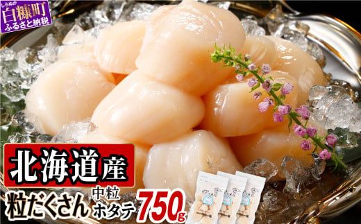 オホーツク産お刺身用ホタテ 750g (250g×3)