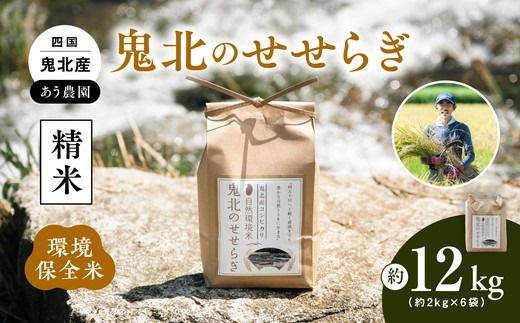 [令和6年産][自然環境米]鬼北のせせらぎ2kg×6袋セット(鬼北産コシヒカリ) | お米 お米不足 お米品薄 おいしい お米 事業者支援 送料無料 白米 精米 国産 限定 ごはん ご飯 白飯 ゴハン 愛媛県産 鬼北町[米 コメ こめ 精米 お米 白米 コシヒカリ 環境に優しい こだわり 持続可能 愛媛県 鬼北町 ]