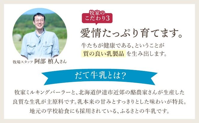 月2回×2ヶ月お届け！牧家(Bocca)【ふるさとの味】だて牛乳1L×12本セット