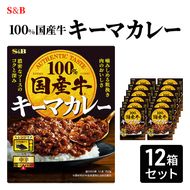 S&B 国産牛100% キーマカレー 12箱セット