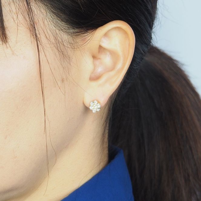 K18 1.00ct ダイヤモンド ピアス　 FP-000329 SWBT022-k18