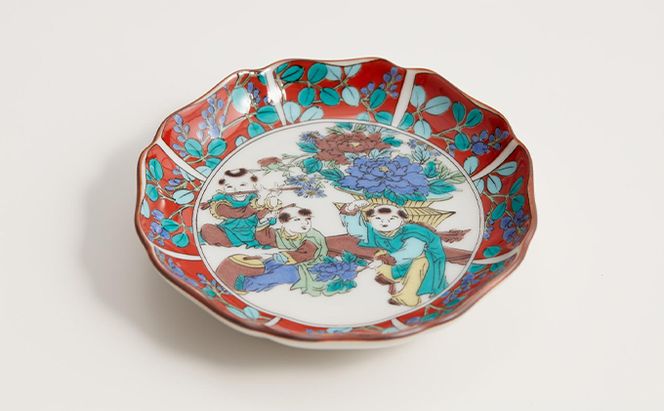 九谷焼 3.5号皿揃 歴代画（5枚セット） a01 焼き物 民芸品 工芸品 