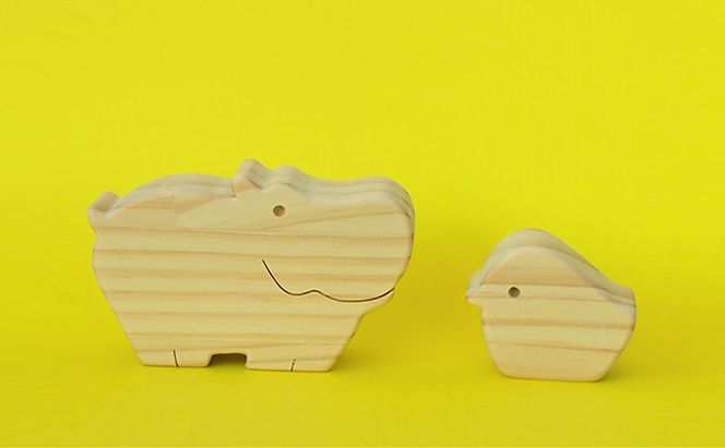 かわいい　Animalつみき 工芸品 玩具 