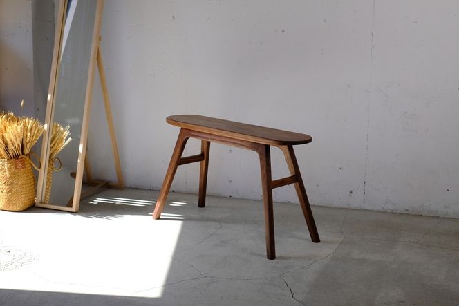 Aile bench un Volant（エールベンチ アン ヴォラント） | 木製 ブラック ウォールナット 手作り コンパクト 愛知県 幸田町 送料無料