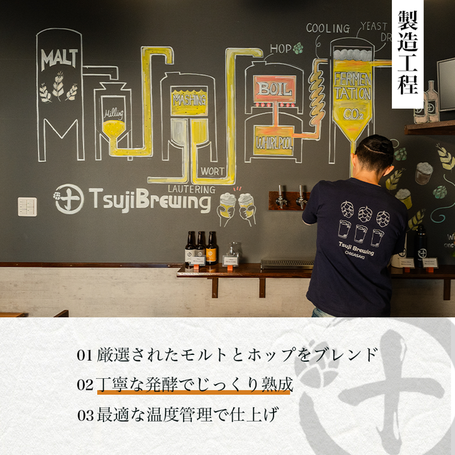 Tsuji Brewingオリジナルクラフトビール6本セット お酒 地ビール 瓶ビール 飲み比べ ビール飲み比べ アルコール飲料 家飲み 晩酌 バーベキュー BBQ 