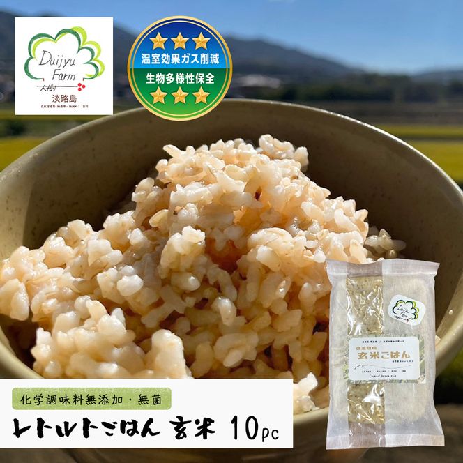 レトルトごはん（玄米） 10パックセット 化学調味料無添加・無菌
