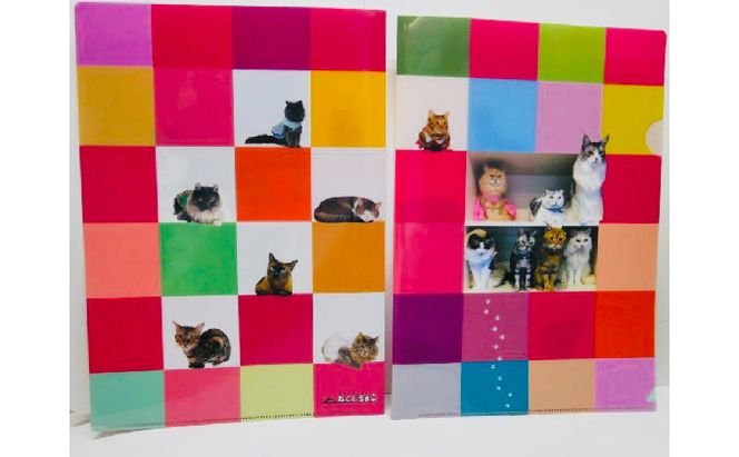 おまかせ猫グッズセット クリアファイル マスク 猫用品 手作り布製マスク 