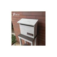 エイジングアンティーク調 郵便ポスト メールボックス 郵便受け 置型 壁掛け ［161P27］ エイジング アンティーク調 郵便ポスト ポスト メールボックス 郵便受け 置型 壁掛け エイジング調 ホワイト 木製 屋外 室内 玄関先 ナチュラル 丈夫 mail box 完成品 インテリア ガーデニング 愛知県 小牧市 送料無料