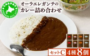 欧風カレー専門店の厨房でじっくり煮込んだカレーの詰め合わせ (冷凍)【Cセット／8個】カレーライス レトルト 詰合せ 食べ比べ オーラエレガンテ【ora-003】