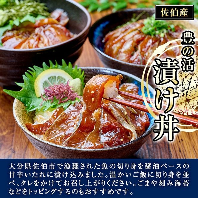 漬け丼 5種セット (計10食分・2食入×5種) りゅうきゅう あつめし 魚介 鰤 ブリ 真鯛 タイ シマアジ アジ ヒラメ 鮃 アオリイカ イカ 冷凍 海鮮 海の直売所 大分県 佐伯市【AS147】【海べ (株)】