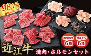 【カメチク】近江牛焼肉用希少部位6種とホルモン6種セット【FK03W】