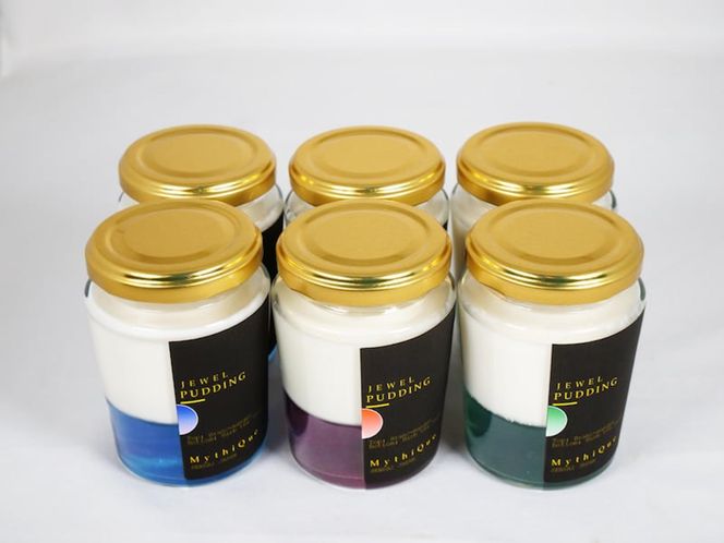 Jewel Pudding ジュエルプリン - Gift Box of 6 piece -　【冷菓子・プリン・ハーブティーゼリー・ブラマンジェ・宝石・スイーツ】 041009_CZ011