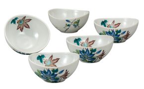 九谷焼　3.5号小鉢揃　鉄仙 （5枚セット）a01 食器 キッチン雑貨 キッチンアイテム 雑貨 小物 お皿 食卓 テーブルコーディネート 