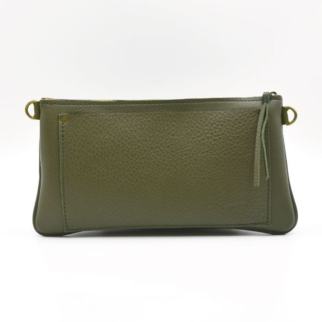 益子の革工房maharoのサコッシュ（S）オリーブグリーン｜栃木県 益子町 ふるさと納税 バッグ サコッシュ 牛革 手作り (AX112-4)