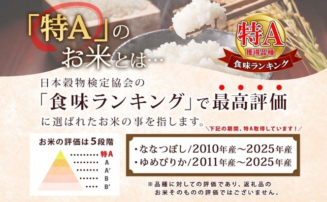 【令和8年産先行予約】北海道 定期便 3ヵ月連続 全3回 令和8年産 ななつぼし 無洗米 2kg×3袋 計6kg 特A 米 白米 ご飯 お米 ごはん 国産 ブランド米 時短 便利 常温 お取り寄せ 産地直送 送料無料 月形 