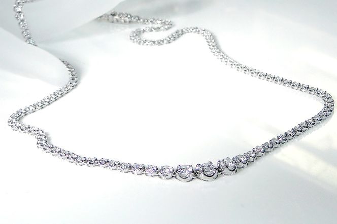 pt900【3.0ct】全周 ダイヤモンド テニスネックレス CSN00114 SWAV062