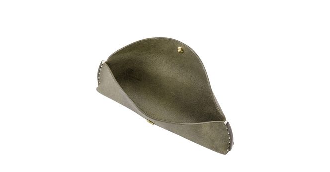 豊岡財布 haaki Leather ペンケース HLC502 グリージオ / 筆記具入れ 革 革小物 プエブロレザー 手縫いのステッチ ハンドメイド シンプル デザイン 無地 KOMOREBI 木和田正昭商店