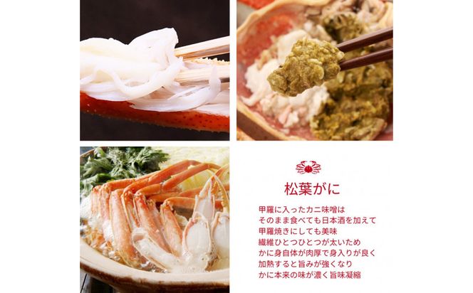松葉がに タグ付き（茹で）中サイズ 1枚 312011_FT015