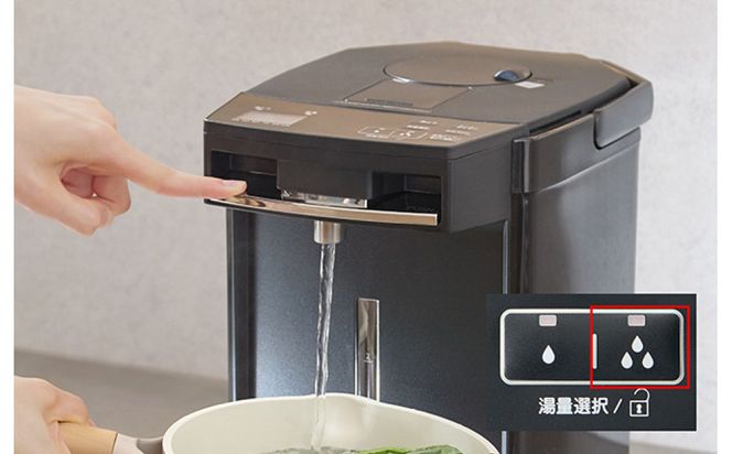 タイガー魔法瓶 蒸気レスVE電気まほうびん PIM-H220KE アーバンブラック 2.2L【電気ポッド 電気ケトル ポッド まほうびん 蒸気レス 蒸気が出ない 安心 安全 大阪府 門真市 】 272230_AZ032