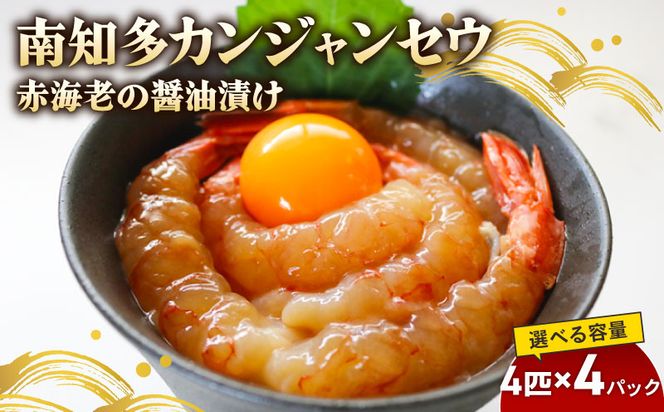 赤海老 南知多カンジャンセウ 4匹×4袋 海老の醤油漬け 海老 えび エビ 新鮮 韓国料理