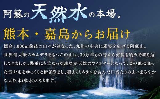 FK7-0204_【6回定期便】 サントリー 阿蘇の天然水 【550mlペット×24本】 サントリー九州熊本工場製造 ミネラルウォーター ナチュラル 水分補給 備蓄 軟水 ペットボトル 嘉島町