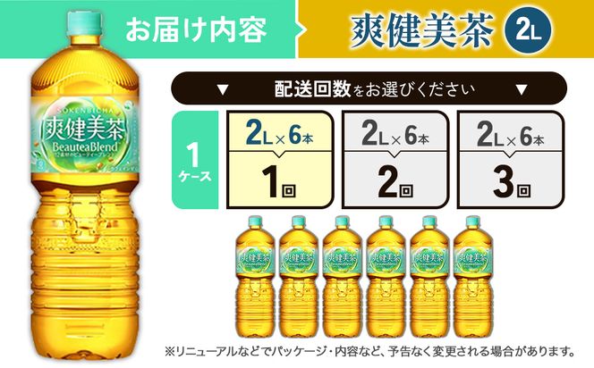 爽健美茶 2L PET【コカ・コーラ】ペットボトル 1ケース(6本)  セット お茶 カフェインゼロ ノンカフェイン ハトムギ ブレンド茶 宮崎県 えびの市 送料無料