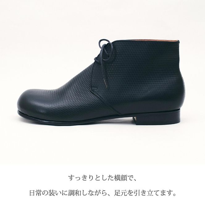 【フレッシュブラック】 Chukka Boots DECO マッケイ製法タイプ＜ハーフソールラバー加工なし＞《 ブーツ 靴 革靴 牛革 馬革 レザー 》【2525N08010_01】