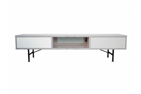 セロ 150TVボード ライトグレイ【テレビボード インテリア 紙漉き風模様 完成品 家具 AV機器収納】(H062278)