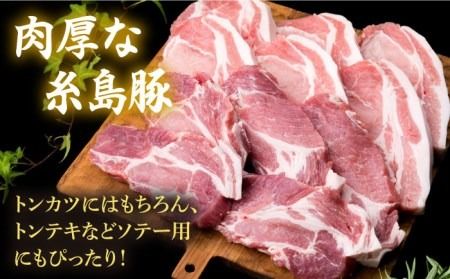 【全12回定期便】糸島豚ロース肉6枚 肩ロースカツ5枚 合計11枚セット《糸島》【糸島ミートデリ工房】 [ACA231]