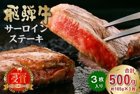 飛騨牛サーロインステーキ500g【0016-027】