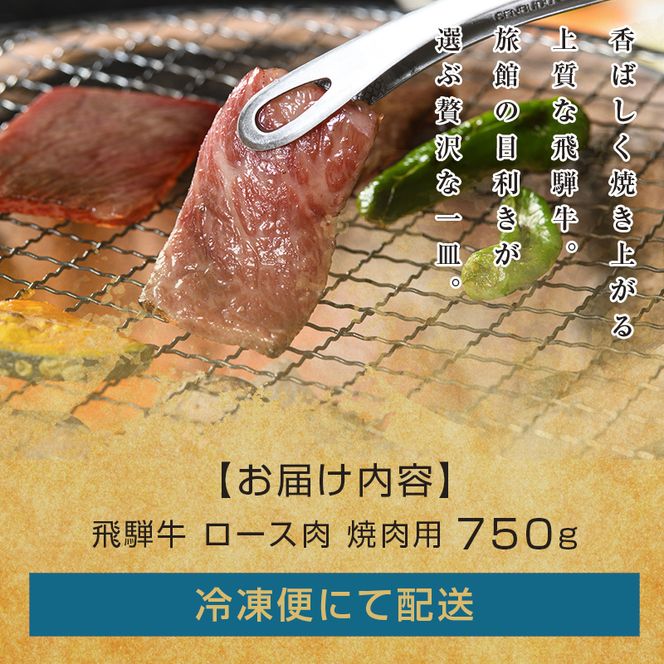 牛肉 飛騨牛 ロース肉 焼肉用 750g 牛 肉 ロース 焼き肉 赤身 飛騨 F4N-1744