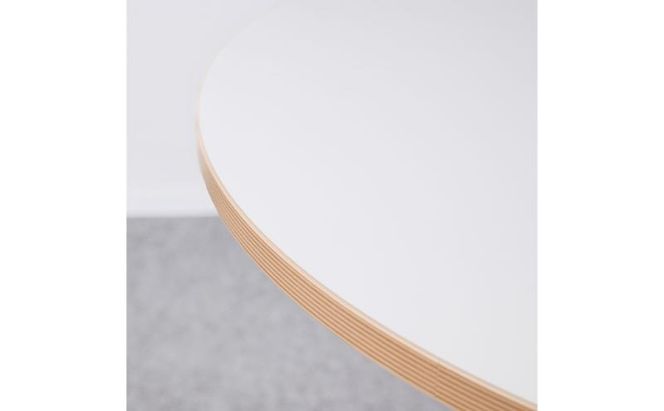 ＆FREL AXカフェテーブル 天板 オフホワイト 直径80cm x 高さ72cm 選べる脚色 全3色　国産家具 組立簡単 家具 机 テーブル インテリア ※離島への配送不可