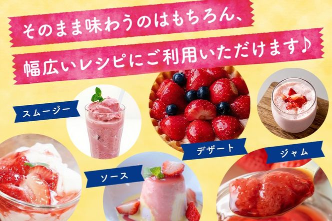 冷凍いちご(いちごさん)1kg(500g×2)【佐賀県 いちごさん 冷凍いちご 新鮮 果実 加工 甘さ 香り デザート スムージー ソース】(H116229)