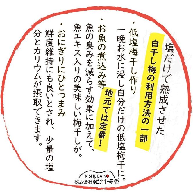 無添加梅干し ひょう被害エール規格外昔ながらの梅干し 塩のみで漬けたすっぱい梅干し 1kg（500gパック×2個） 塩分20% 20-HYO ［KU13］ 303446_ED90012
