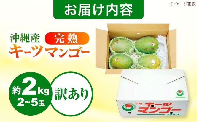 【2026年発送・数量限定】 【訳あり】 沖縄県産キーツマンゴー 約2kg (2～5玉) マンゴー 沖縄 果物 フルーツ ギフト 沖縄市 / ちゃんぷる～市場 [BCAA005]
