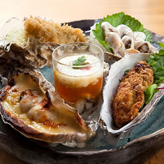 北海道厚岸の牡蠣堪能セット（2名様用）お食事券 チケット まるえもん M L LL サイズ 食べ比べ カキフライ ガーリックバター焼き グラタン ルイベ チリトマト シューター 選べる 