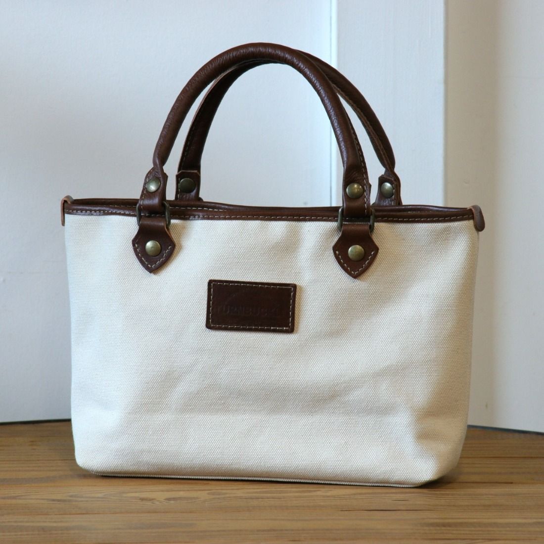 [キナリ]MT-03 帆布×革 クラシカルな雰囲気のミニトートバッグ Z129VC02