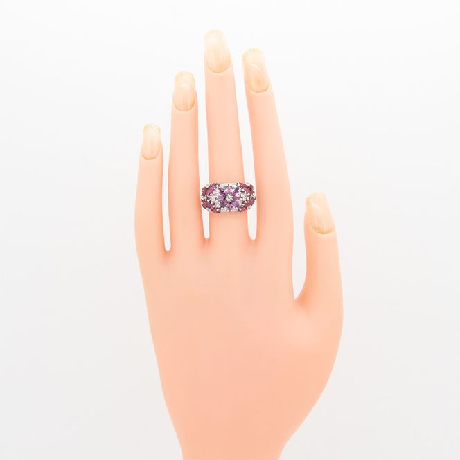 ロードライトガーネット リング 4.0ct SV925 (12505) 指輪 リング ロードライトガーネット ホワイトトパーズ シルバー ジュエリー アクセサリー 山梨県 甲斐市 BR-73