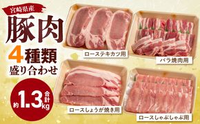 宮崎県産 豚肉 4種盛り合わせ N0217-YA6614