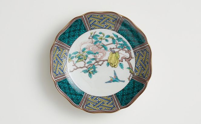 九谷焼　4.2号皿揃　花鳥絵変り（5枚セット） a01 民芸品 工芸品 お皿 豆皿 
