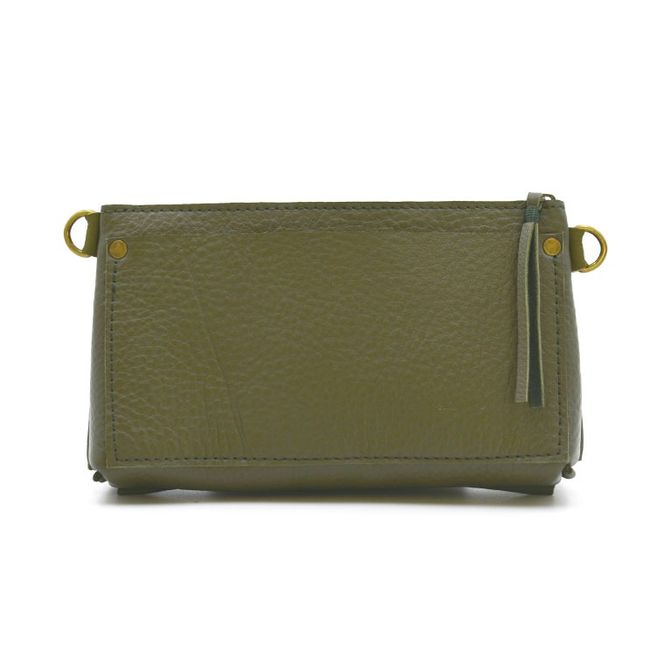 益子の革工房maharoのショルダーポーチ（S）オリーブグリーン｜栃木県 益子町 ふるさと納税 ショルダーポーチ 牛革 手作り（AX105-4）