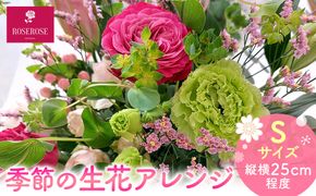 季節の生花アレンジ　Sサイズ 【 フラワー アレンジメント お花 ギフト プレゼント 贈り物 誕生日 お祝い 神奈川県 小田原市 】 142069_HQ001